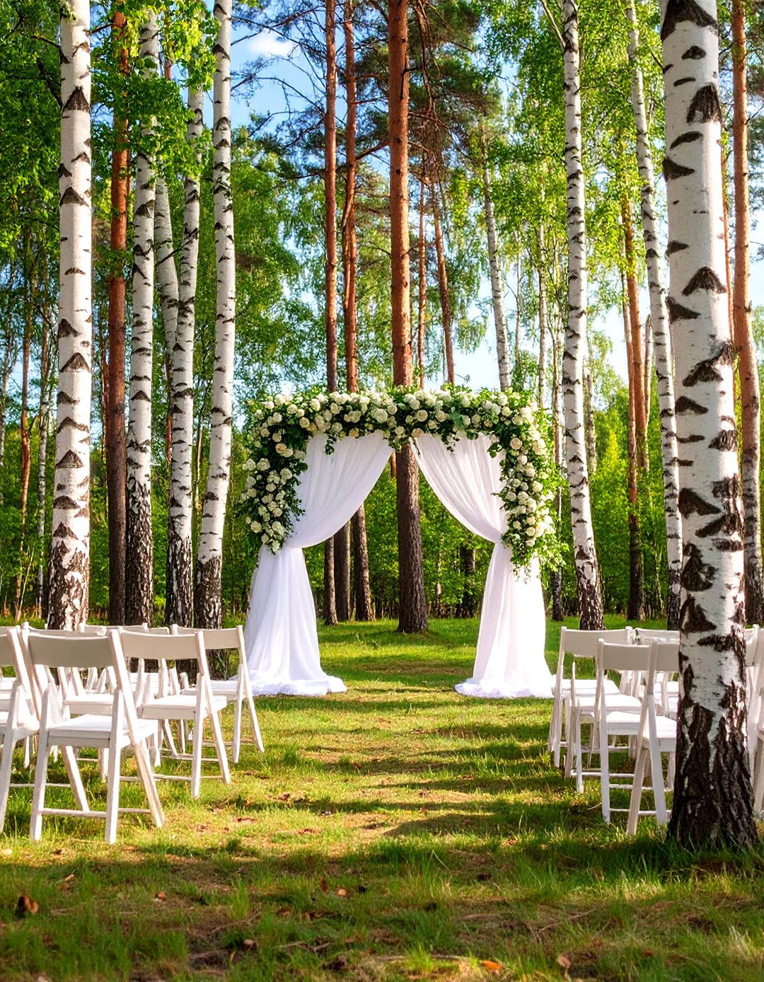 Birchwood Natural Wedding Arch - 20 Wedding Arch Ideas