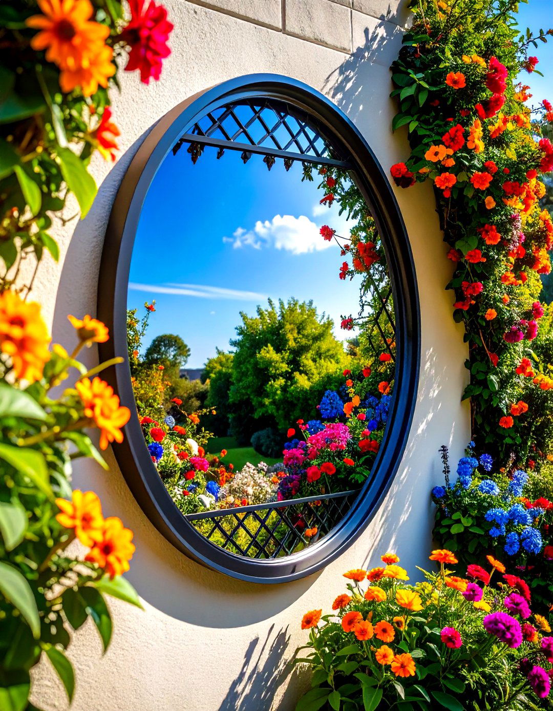 Bird Safe Angled Garden Mirror Protects Wildlife - 20 Garden Mirror Ideas