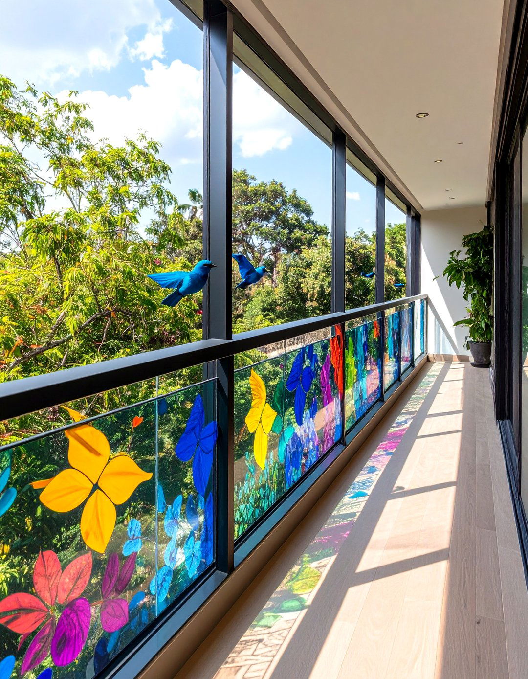Bird Safe UV Pattern Glass to Protect Wildlife - 20 Glass Balcony Design Ideas