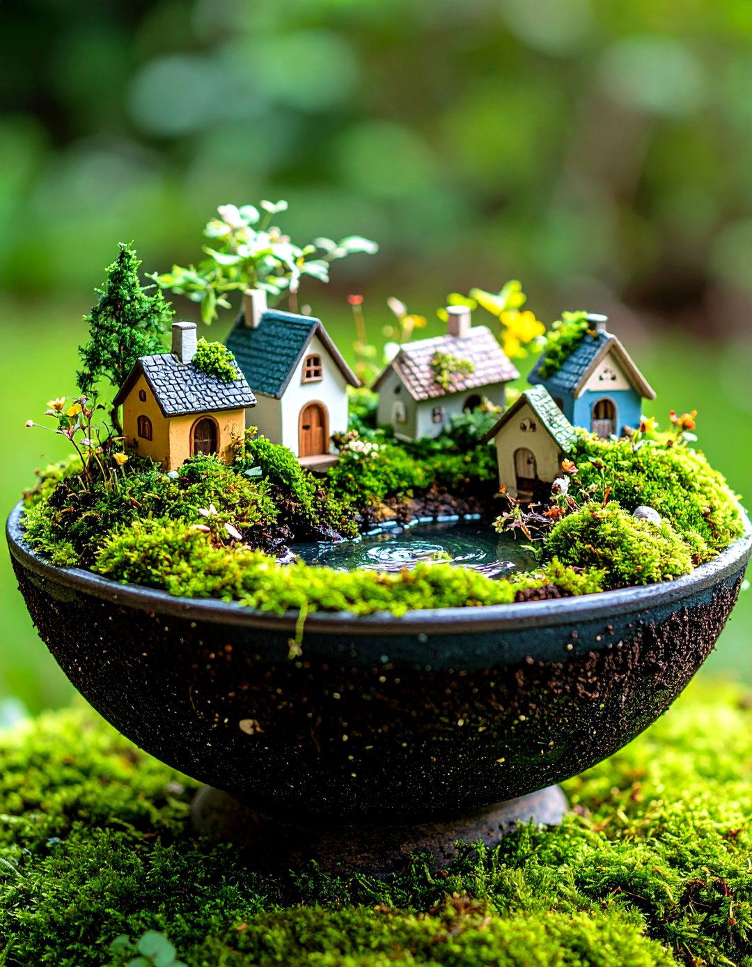Birdbath Fairy Garden Oasis - 20 Fairy Garden Ideas