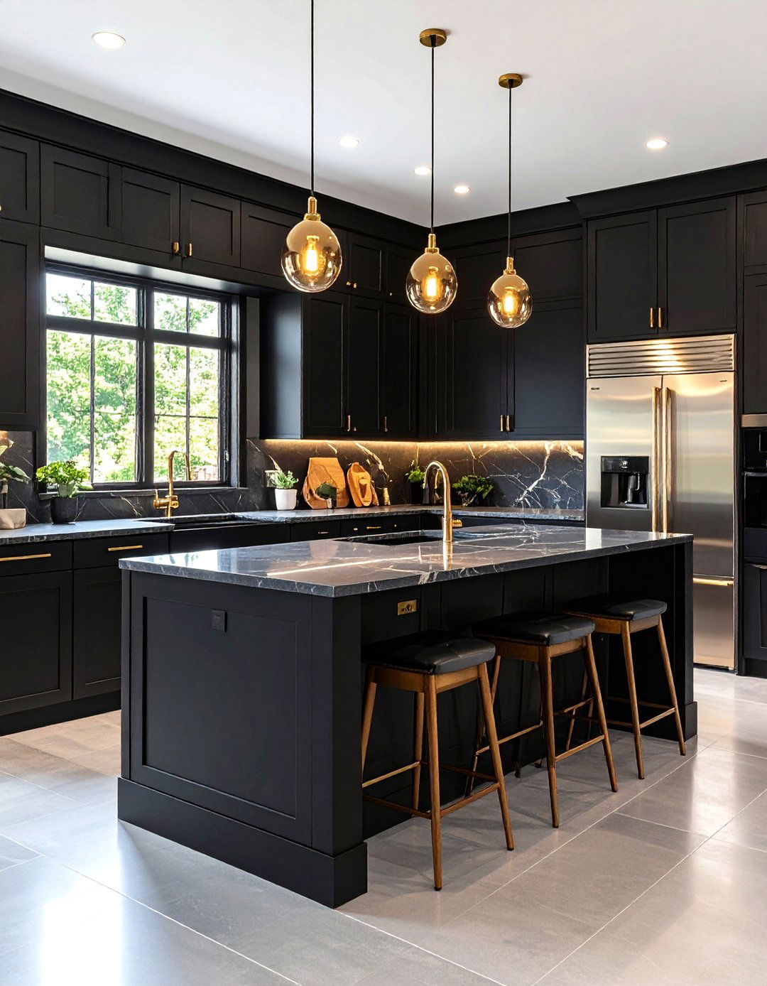 Black Accent Modern Kitchen Design - 20 Kitchen Design Ideas