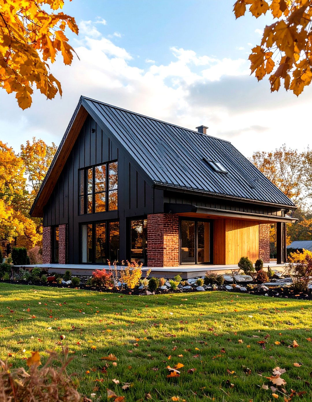 Black Brick Modern Barn Style House with Agricultural Character - 20 Black Brick House Exteriors