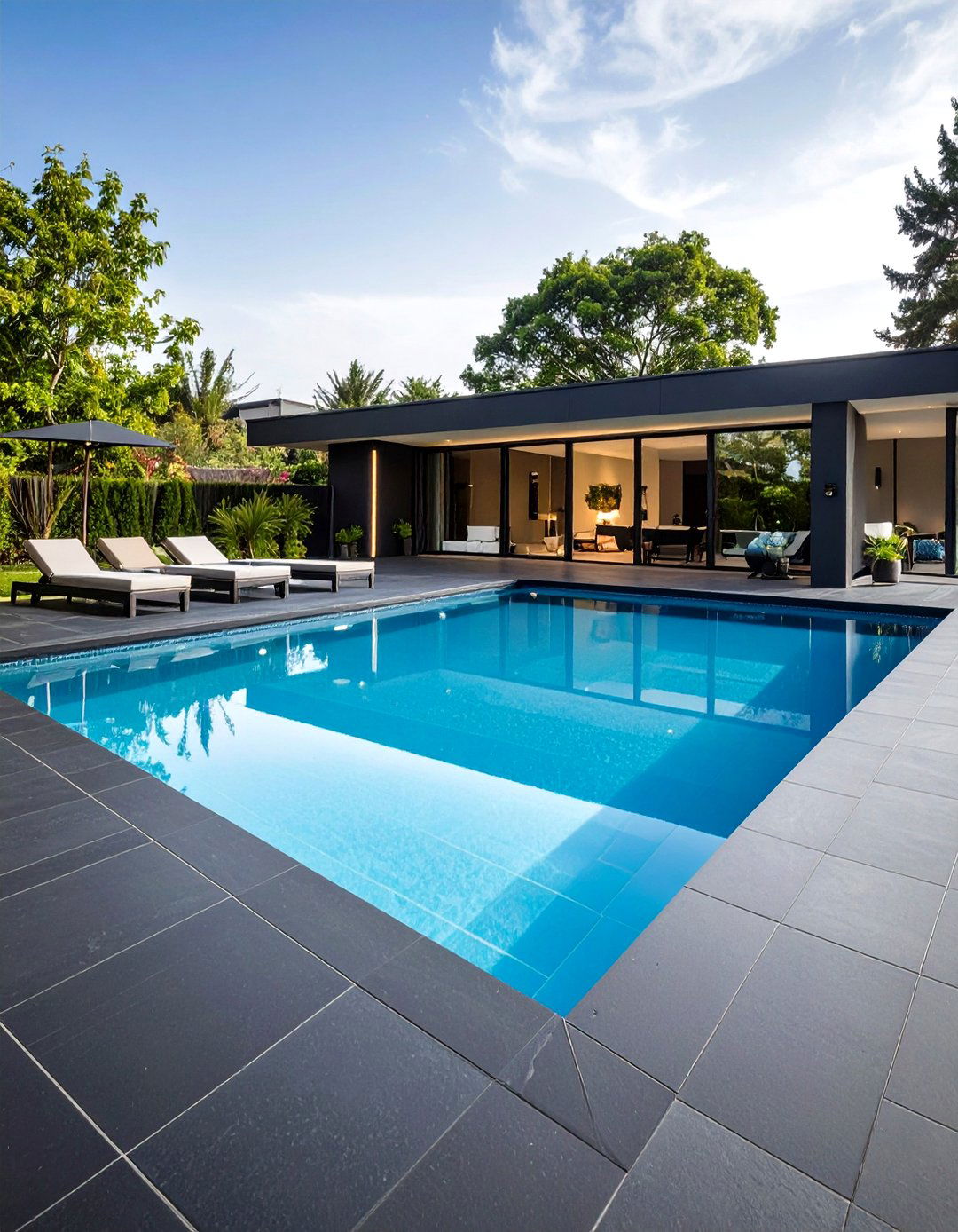 Black Contemporary Pool Tile Themes - 20 Pool Tile Ideas