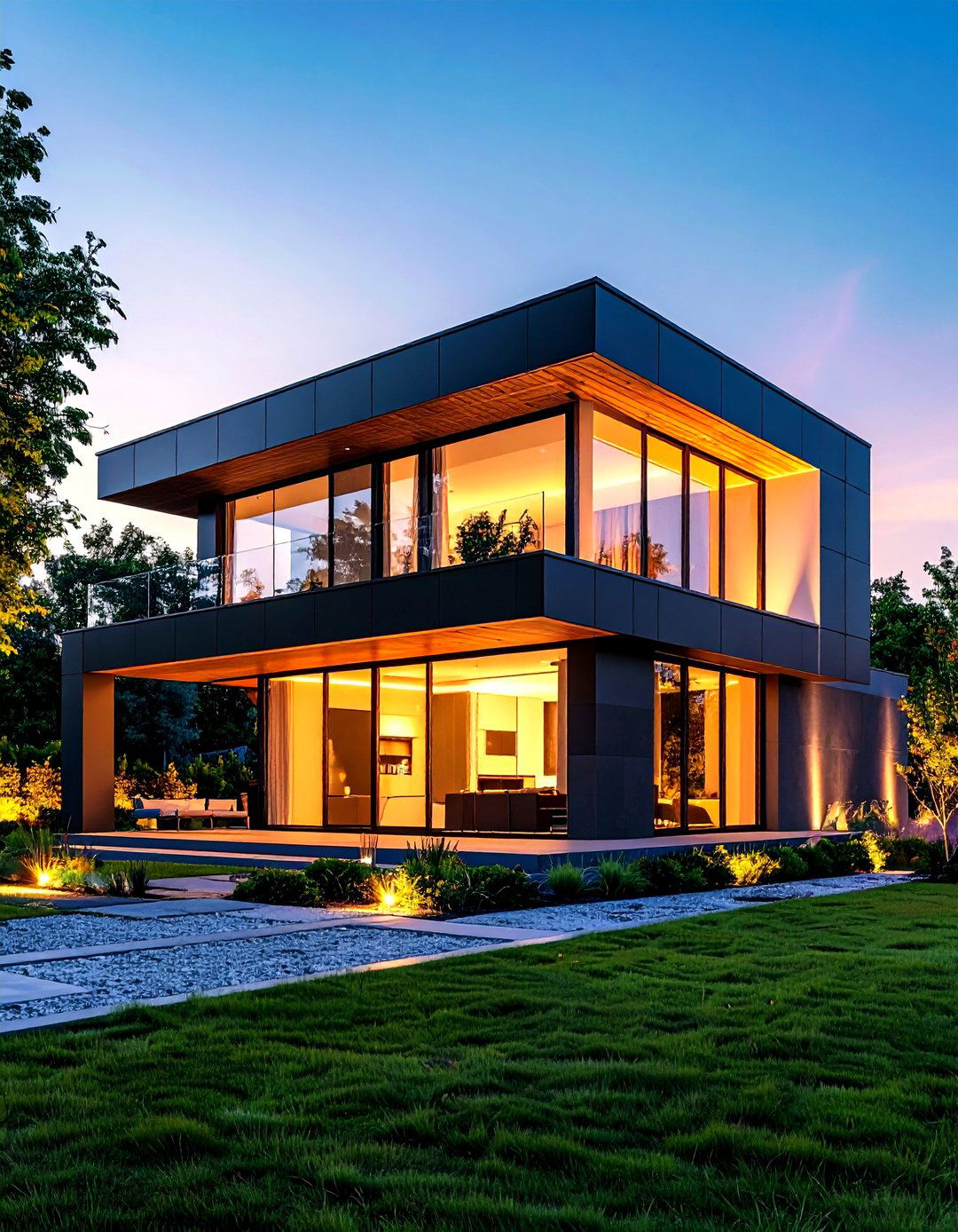 Black Cubic Geometric Houses - 20 Modern Black Houses