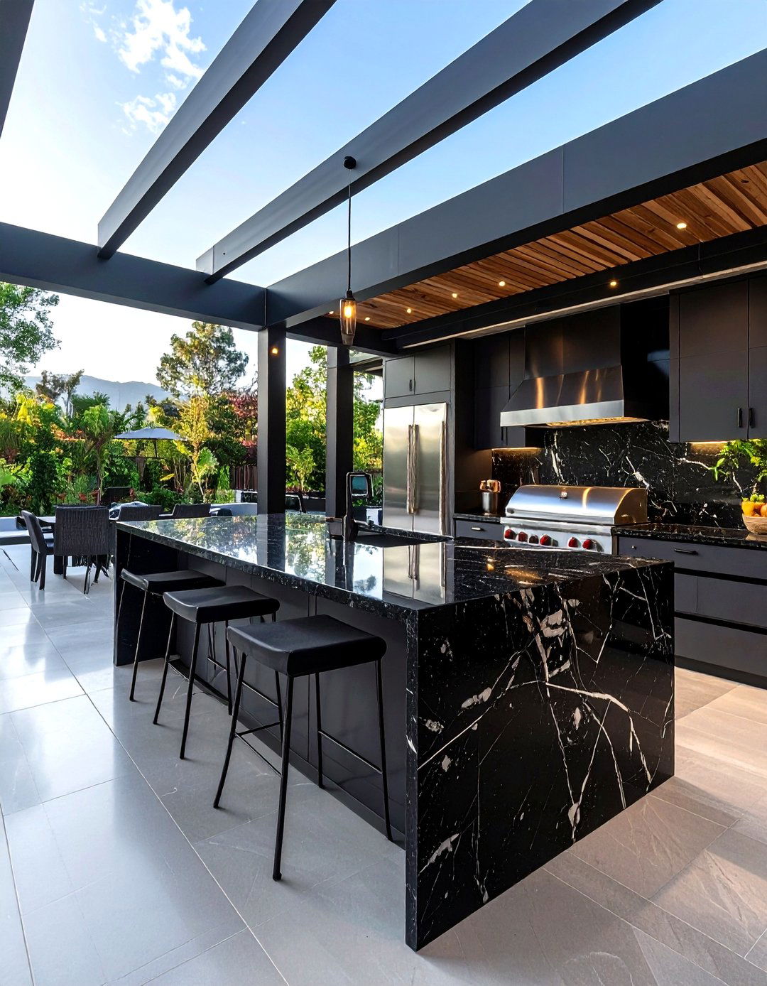 Black Granite Outdoor Countertops - 20 Outdoor Countertop Ideas