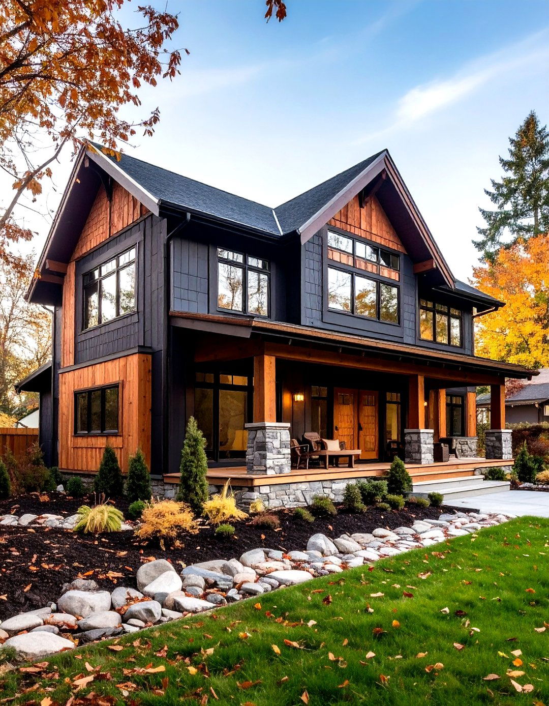 Black Houses with Cedar Cladding Accent Houses - 20 Modern Black Houses