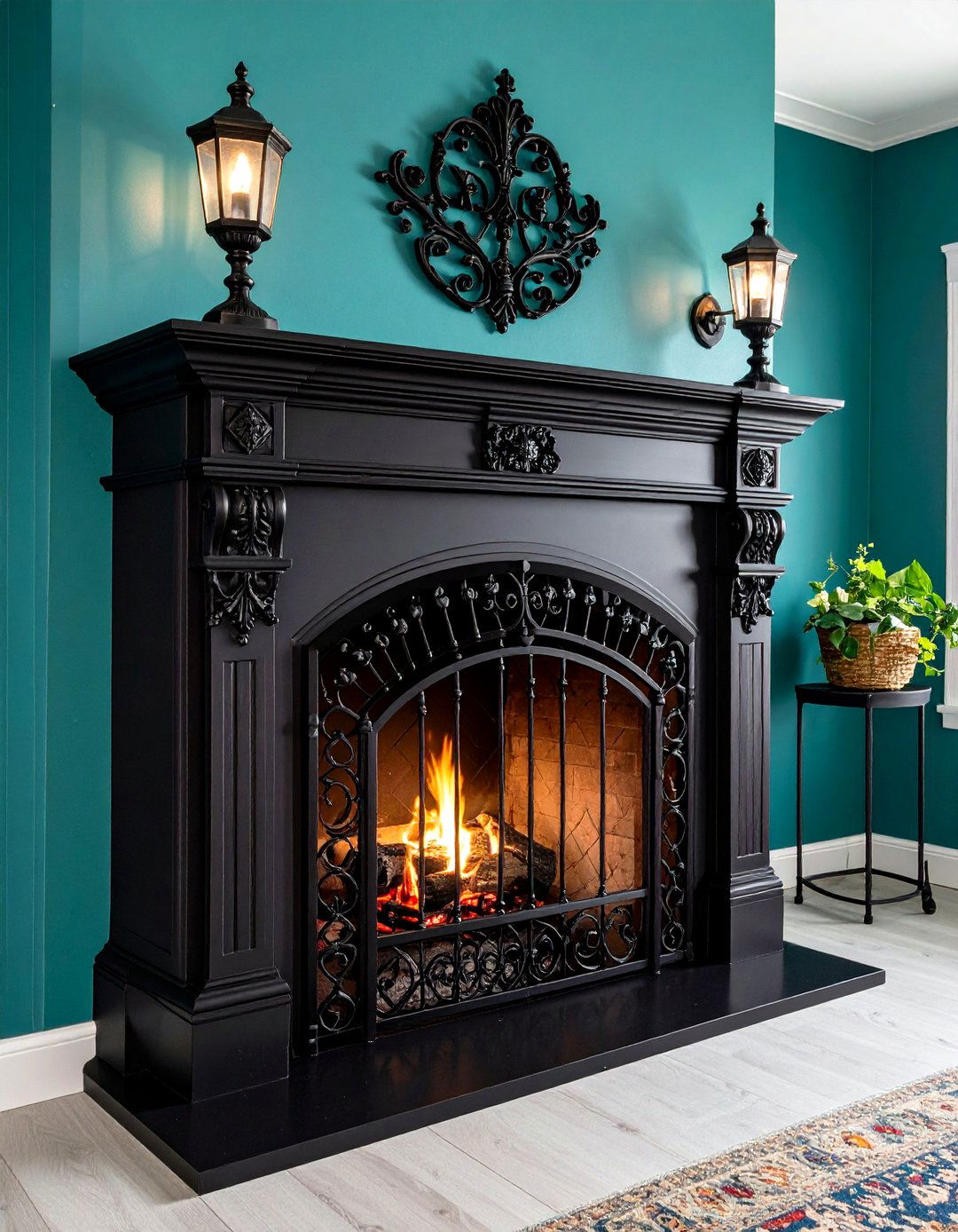 Black Iron Spanish Fireplace - 20 Spanish Style Fireplace Ideas