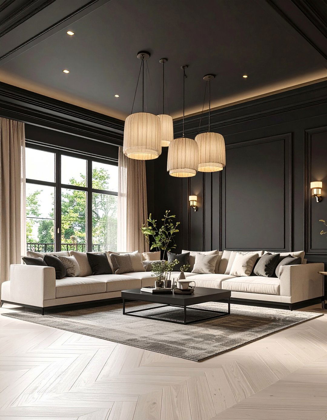 Black Living Room Ceilings for Total Immersion - 20 Black Living Room Ideas