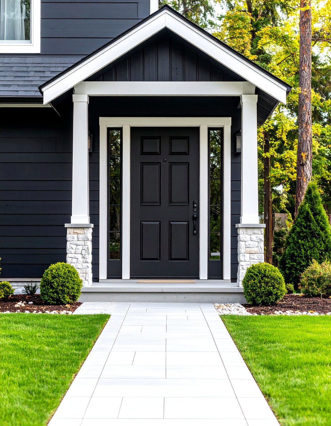 Black Painted Cedar Front Door - 20 Cedar Front Door Colors Ideas