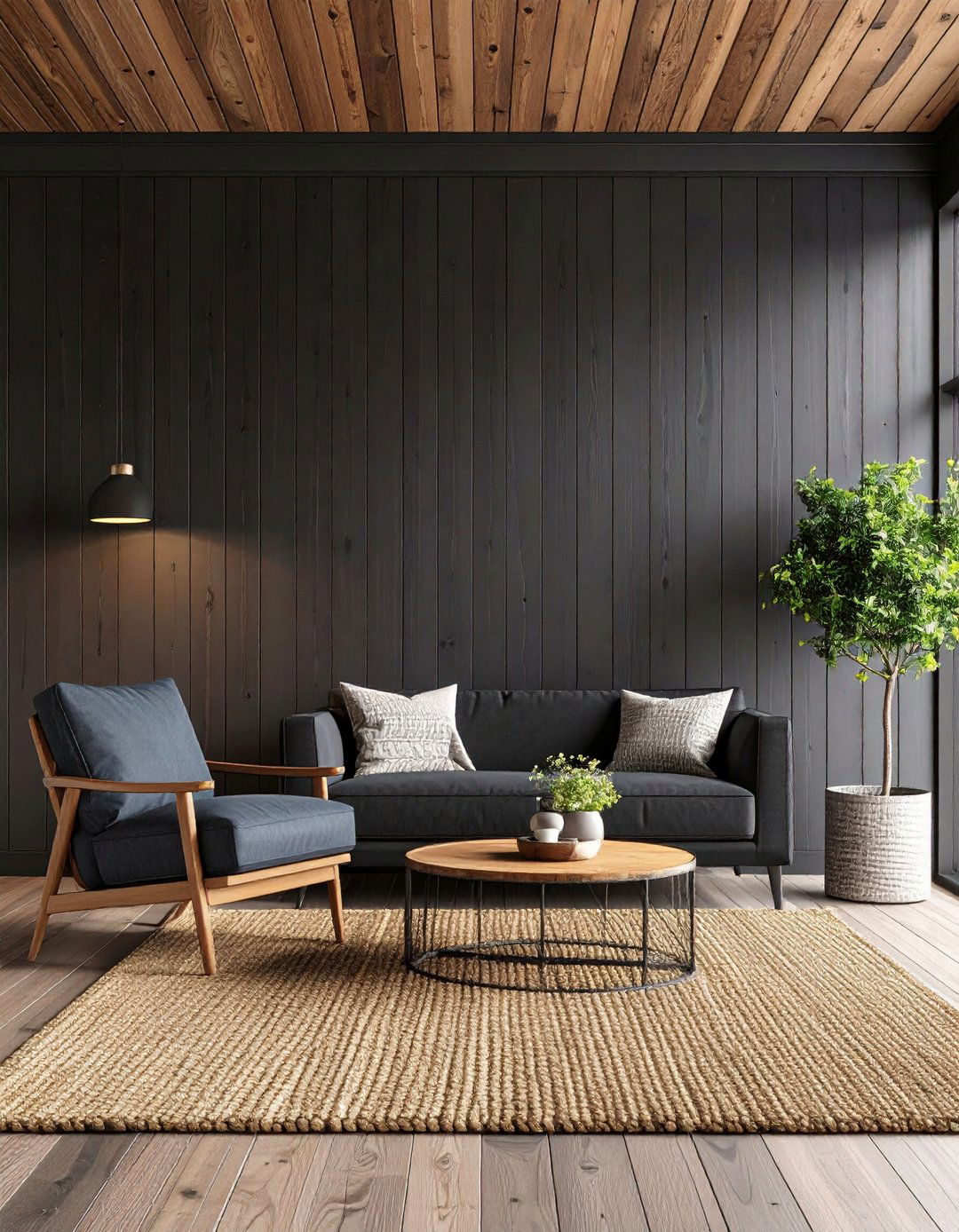Black Stained Shiplap Rustic Chic - 20 Black Shiplap Wall Ideas