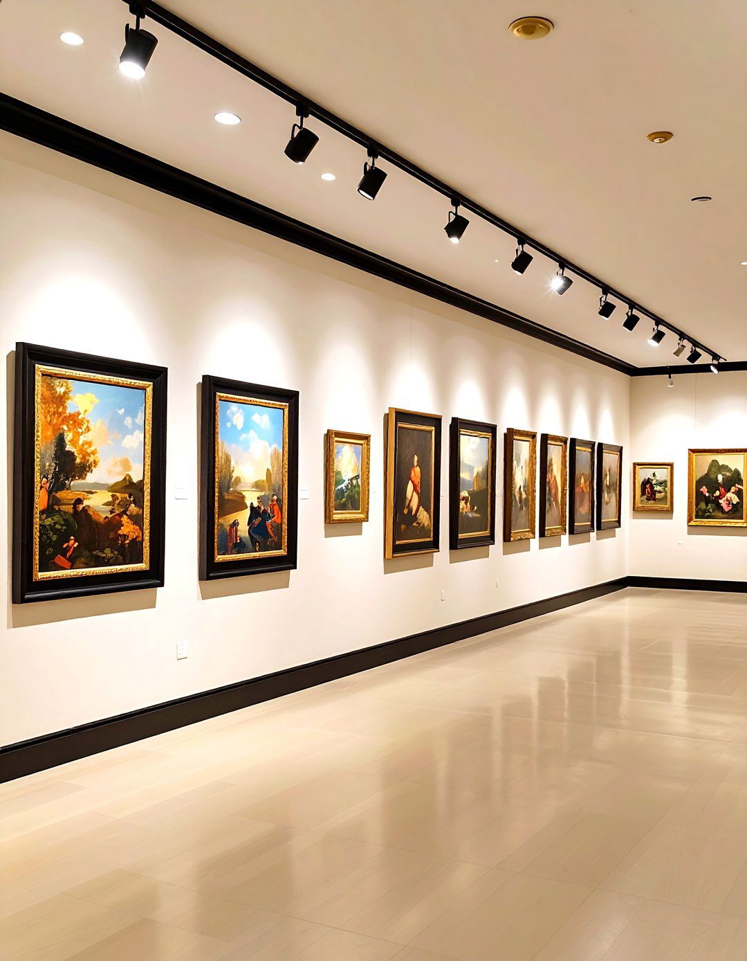 Black Trim Backdrop for Art Displays - 20 Black Trim Interiors