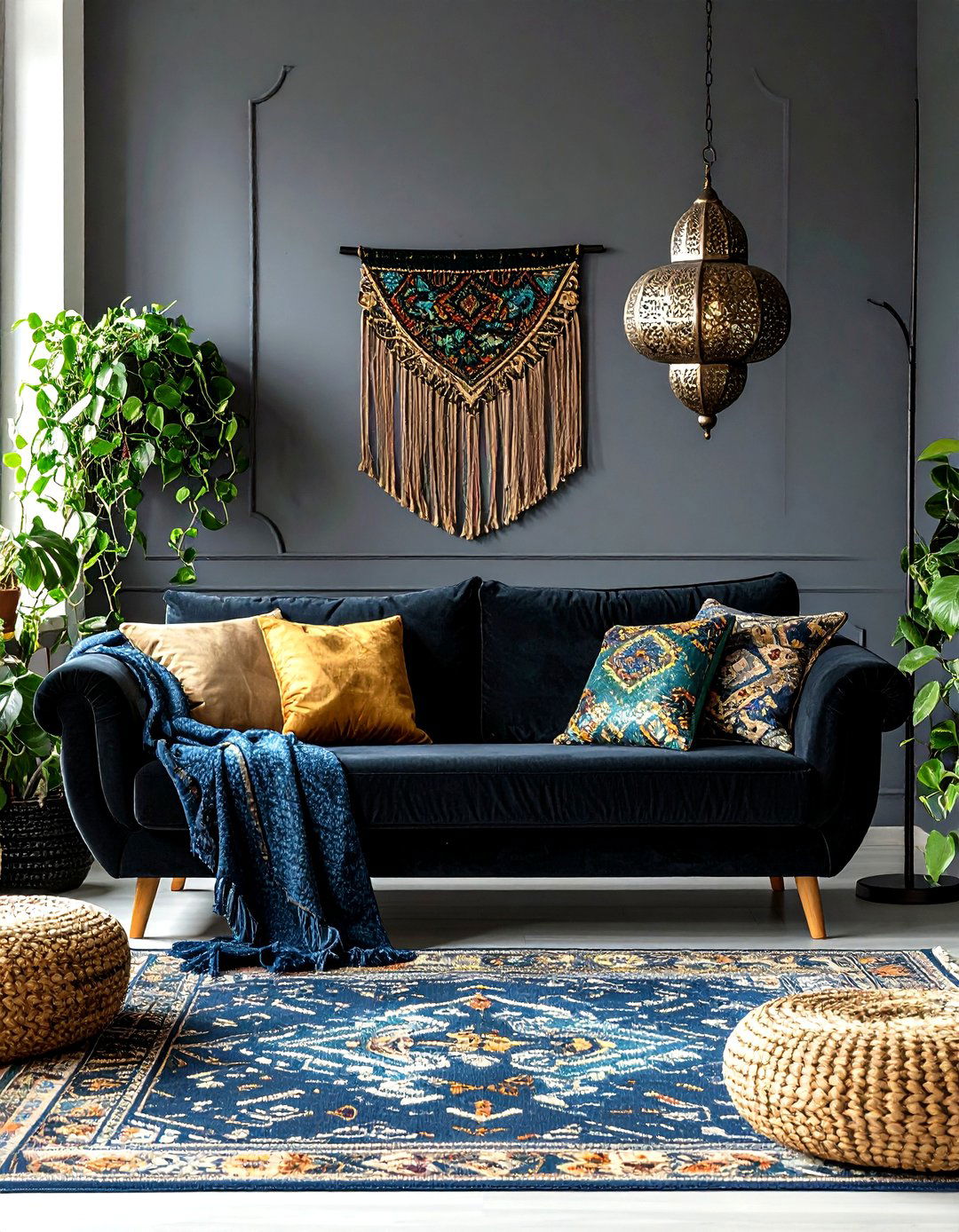 Black Velvet Foundations in Gothic Boho Decor - 20 Gothic Boho Decor Ideas