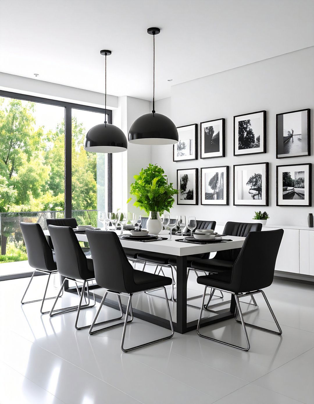 Black and White Wall for Timeless Cohesion - 20 Family Picture Wall Ideas