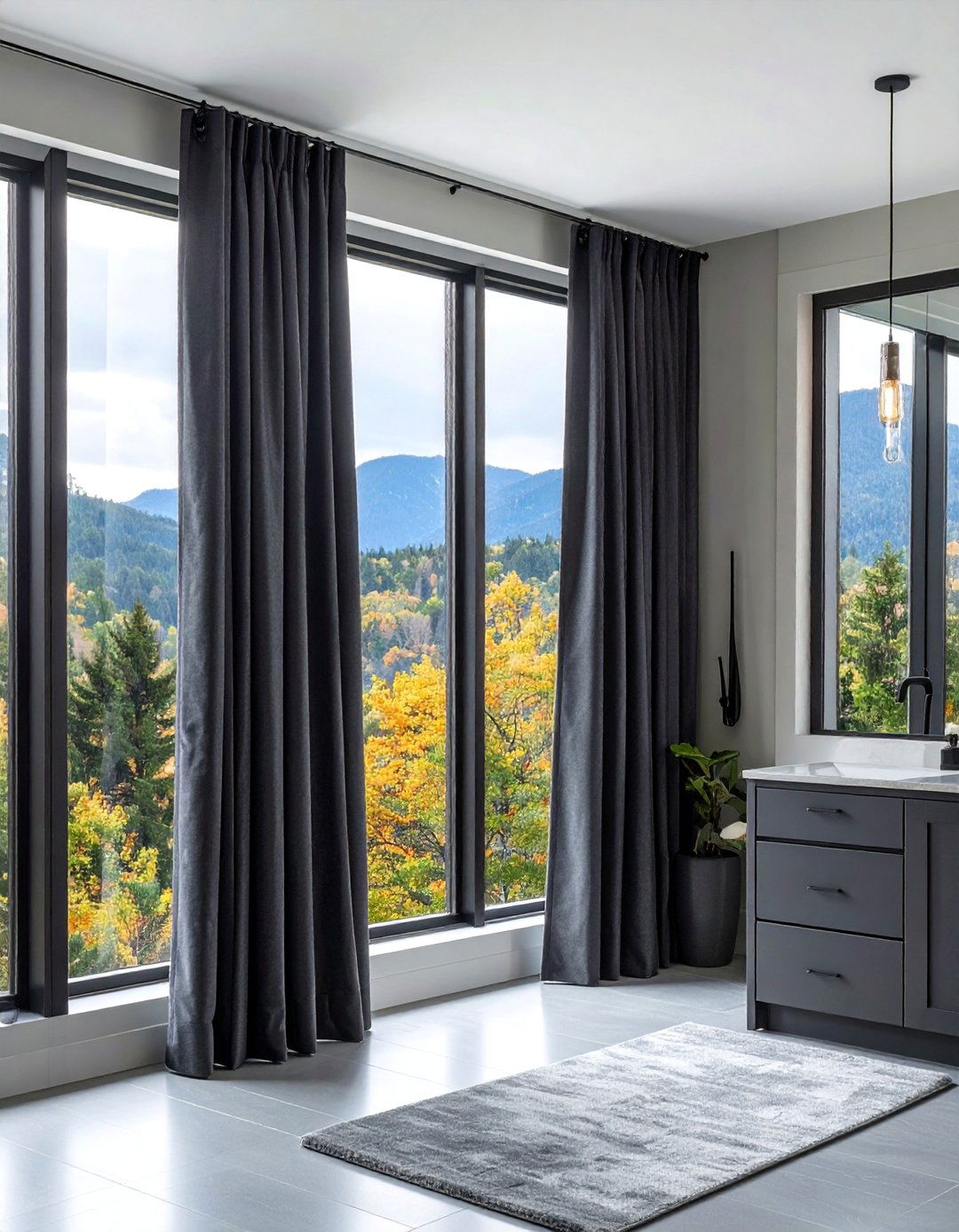 Blackout Bathroom Curtain Privacy Protection - 20 bathroom curtain ideas