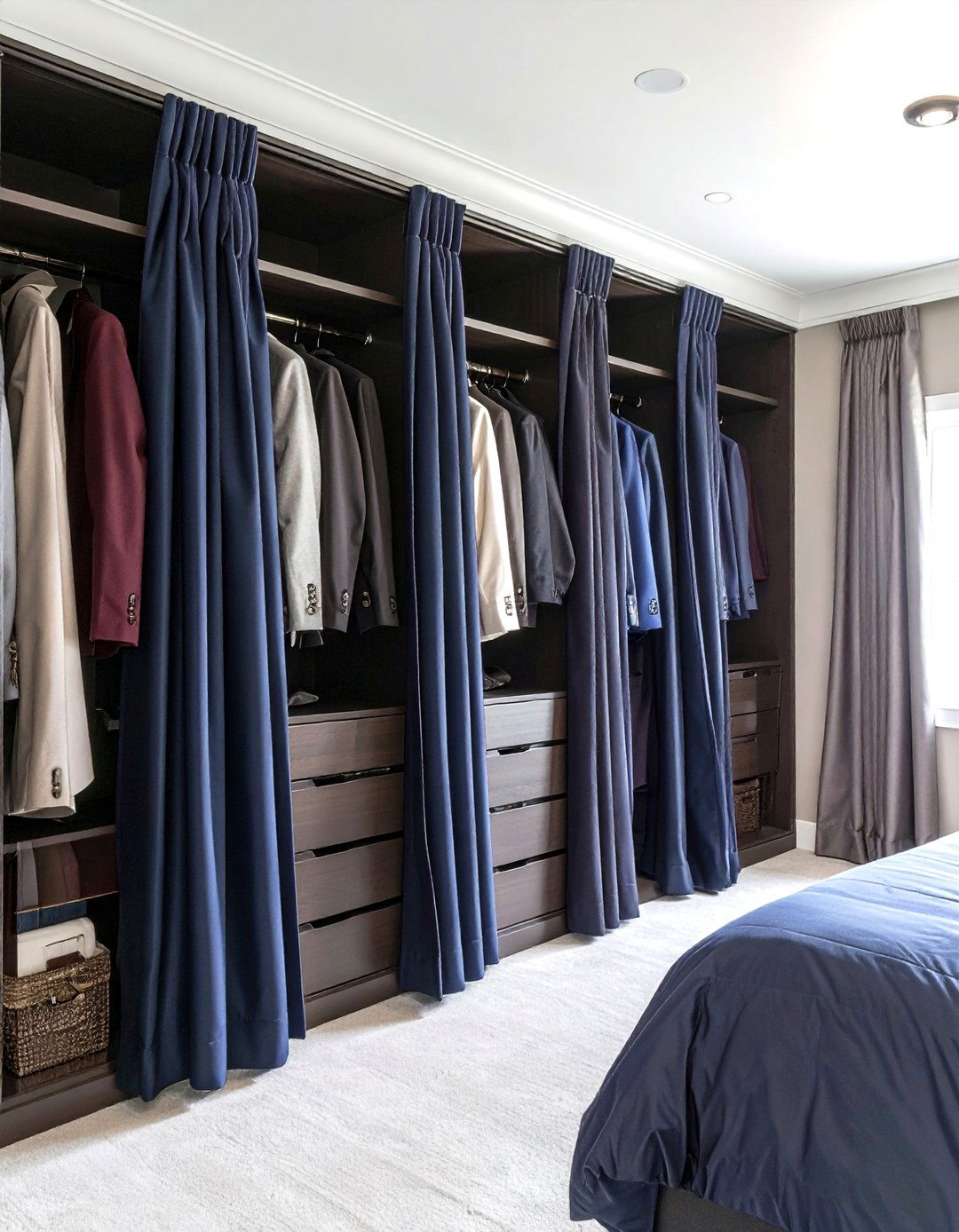 Blackout Closet Curtain Light Control - 20 closet curtain ideas