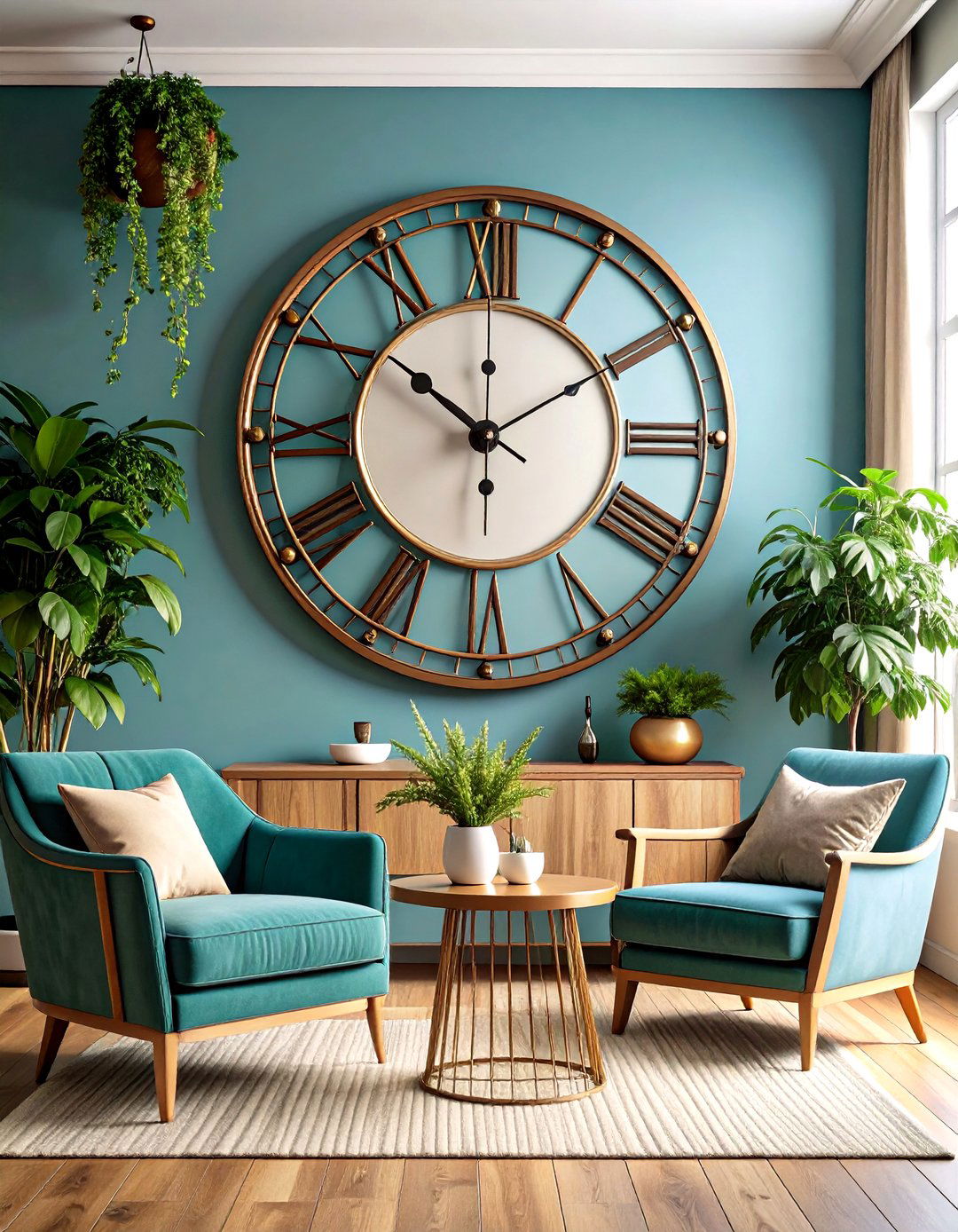 Blank Wall Statement Clock Display - 20 Blank Wall Ideas