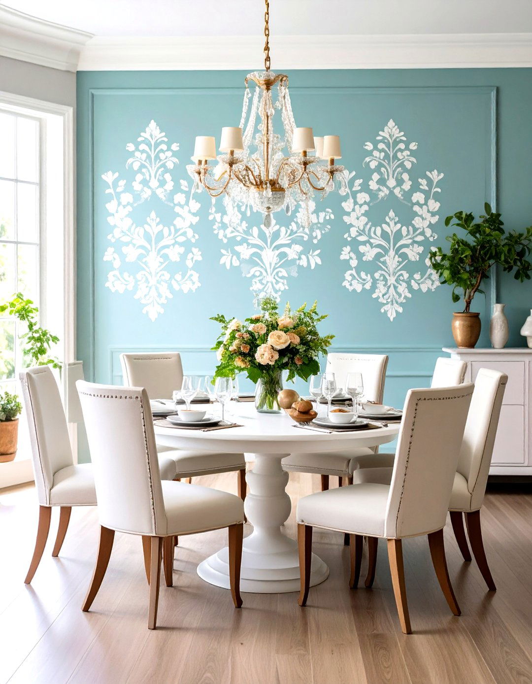 Blank Wall Stenciled Design Pattern - 20 Blank Wall Ideas