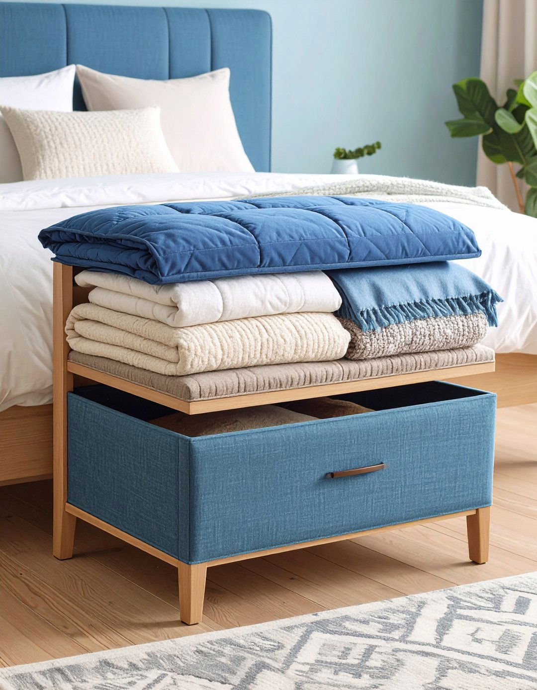 Blanket Storage Ottoman - 20 Blanket Storage Ideas