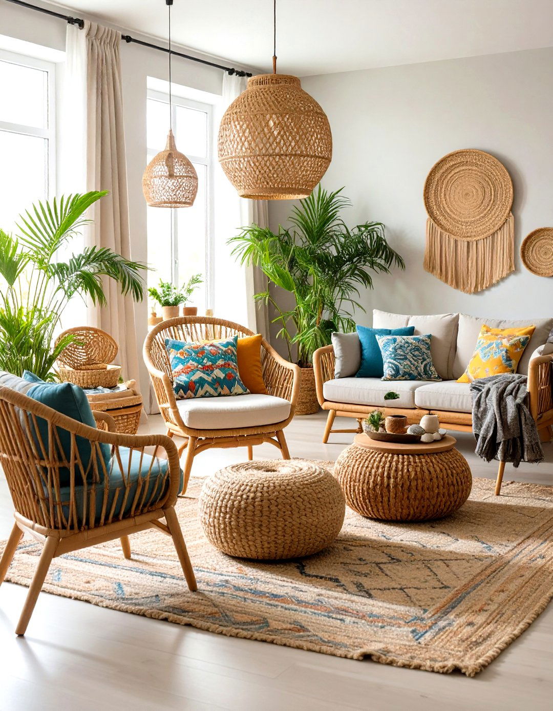 Blend Indoor and Outdoor Textures - 20 Scandinavian Living Room Ideas