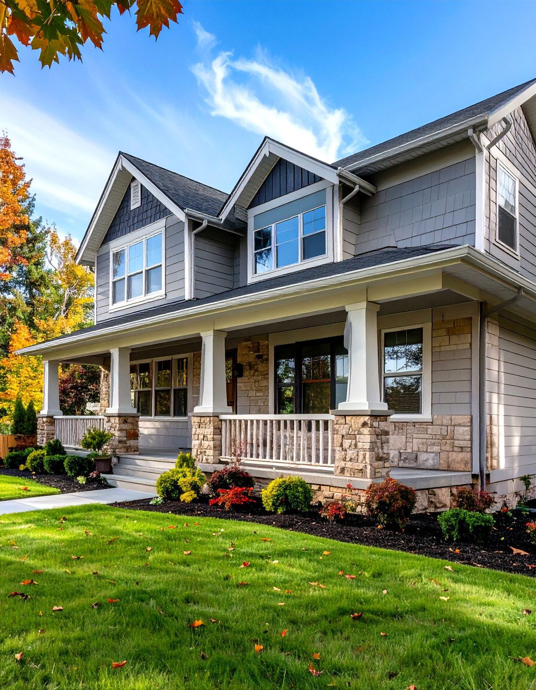 Blonde Brick and Light Gray Siding Extension - 20 Blonde Brick House Color Schemes