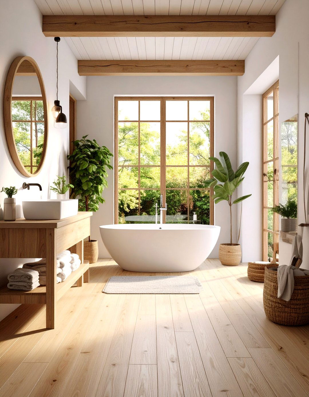 Blonde Wood Floors in Bathrooms - 20 Ideas for Wood Floors in Bathrooms