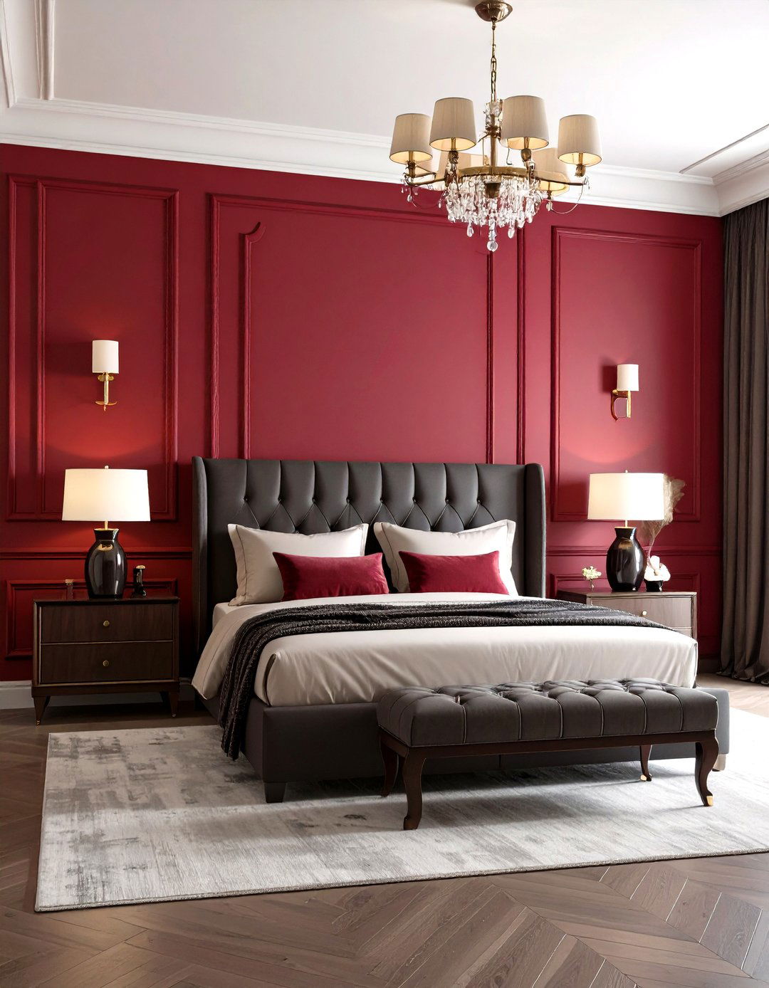 Blood Red Accent Walls - 20 Vampire Bedroom Ideas