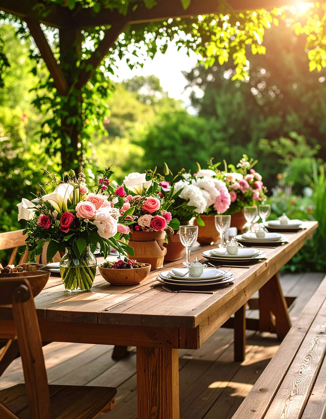 Bloom Filled Garden Party Tablescape - 20 Garden Party Ideas