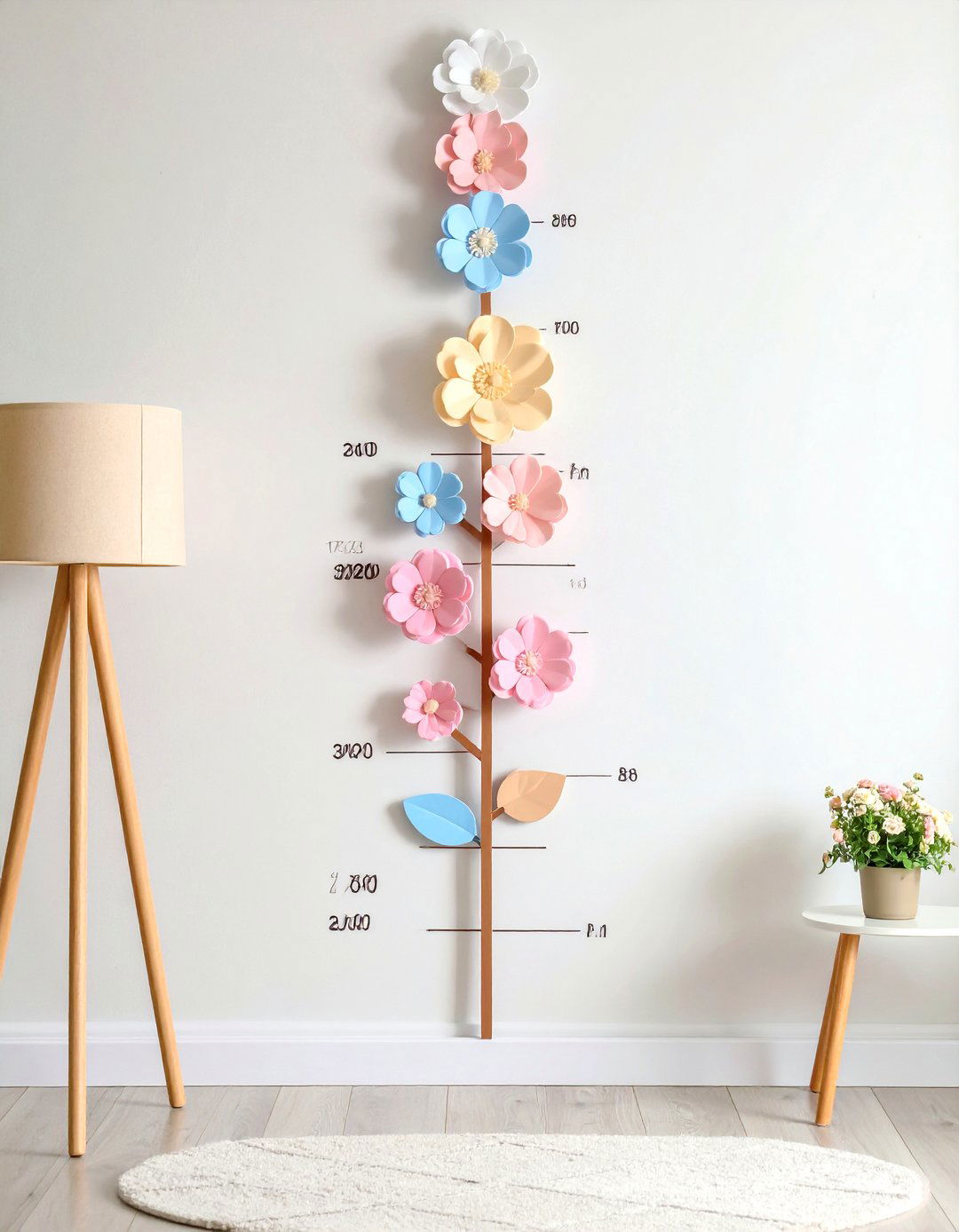 Bloom Shaped Growth Chart Decals - 20 Floral Nursery Ideas