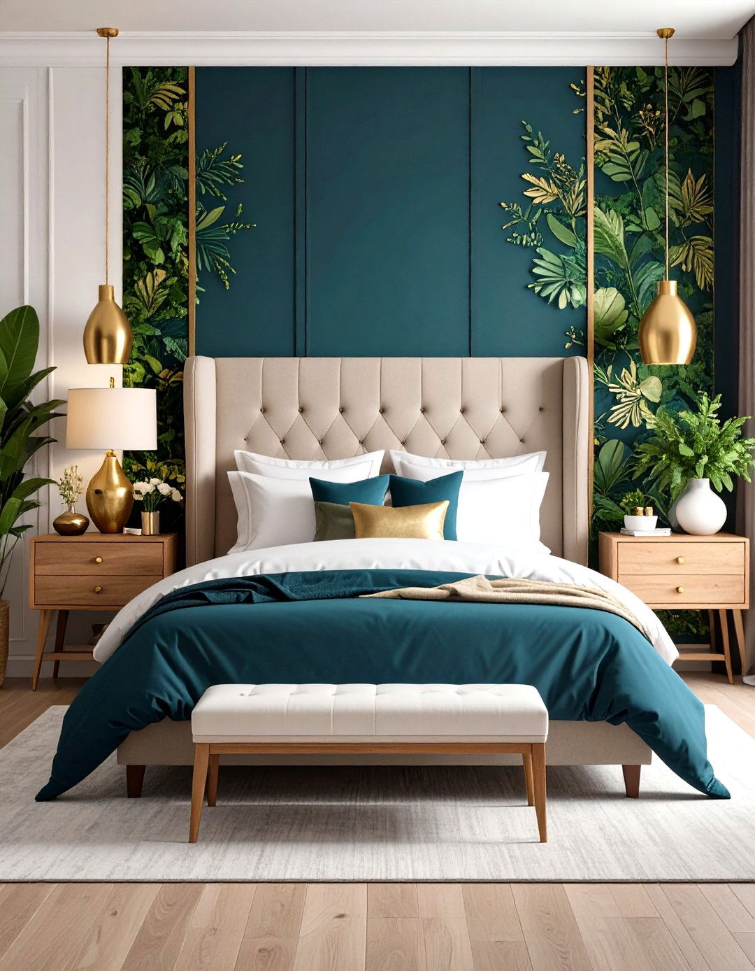 Blue Bedroom Grasscloth Texture Wallcovering - 20 Blue Bedroom Ideas
