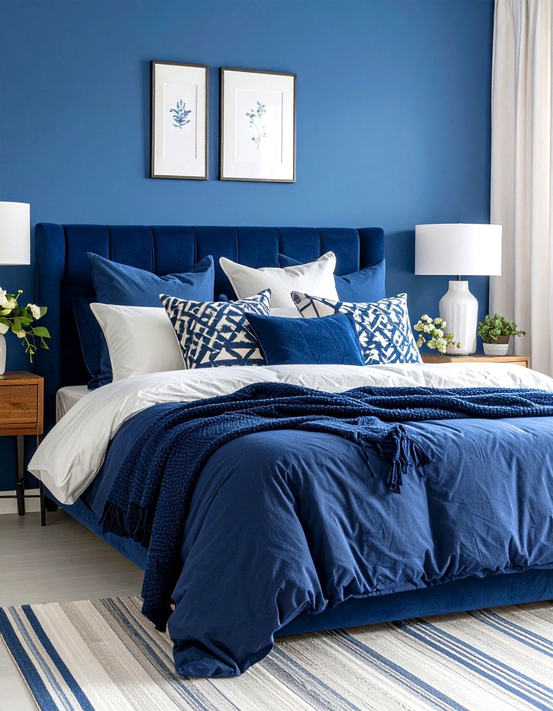 Blue Bedroom Pattern Mixing Mastery - 20 Blue Bedroom Ideas