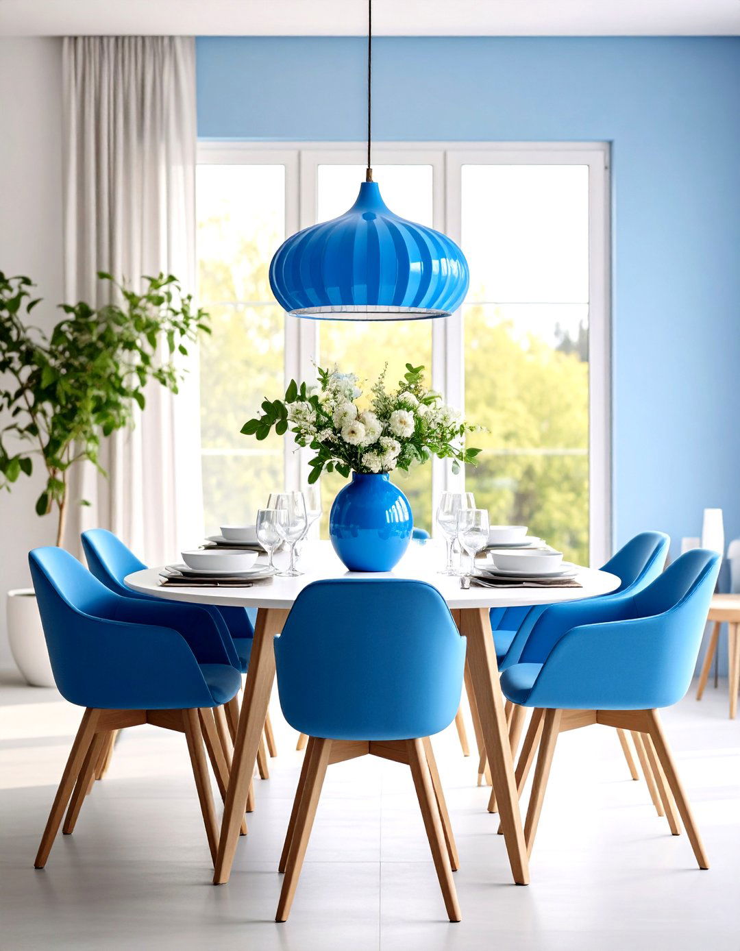 Blue Dining Room Modern Minimalist Approach - 20 Blue Dining Room Ideas
