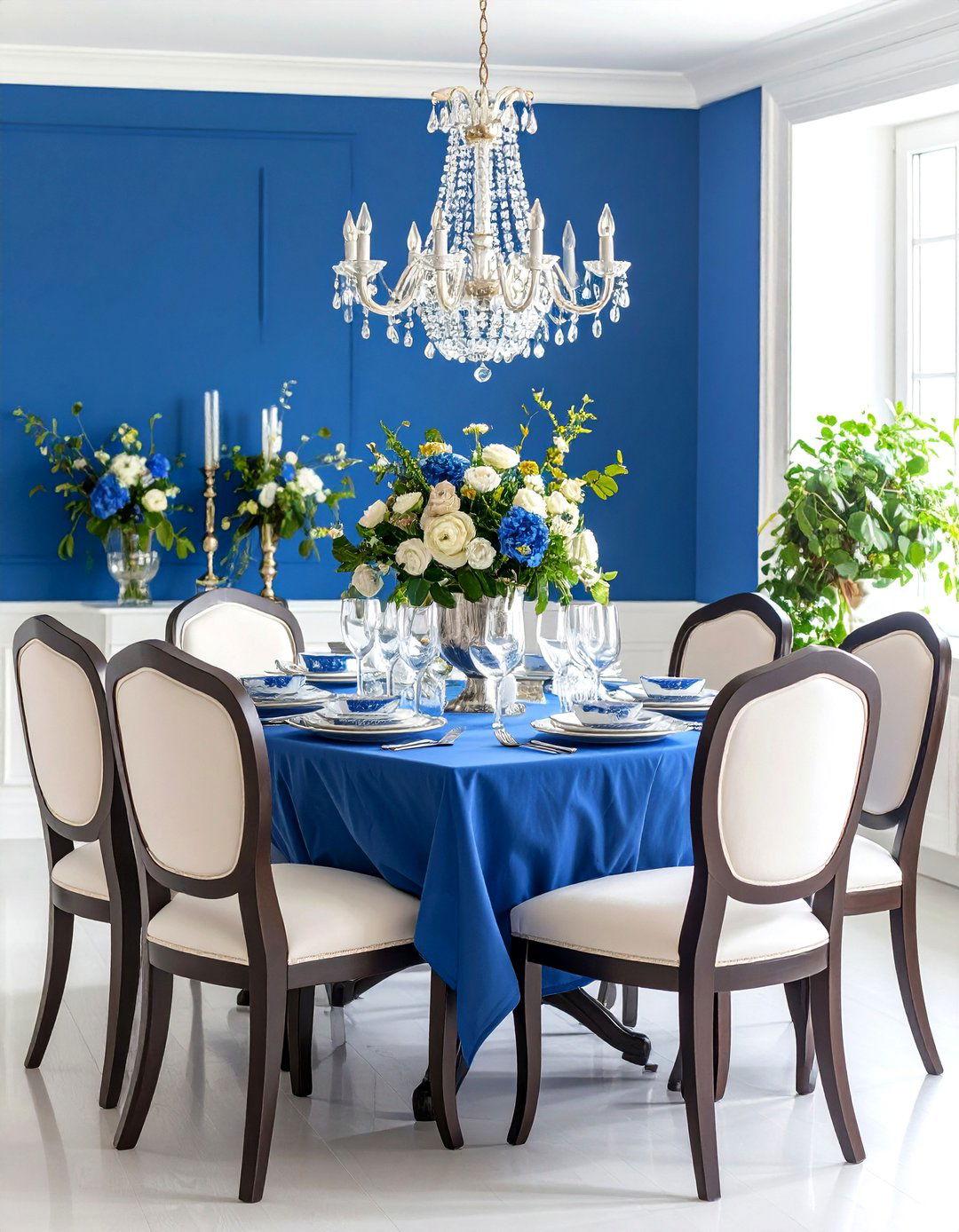 Blue Dining Room Traditional Formal Setting - 20 Blue Dining Room Ideas