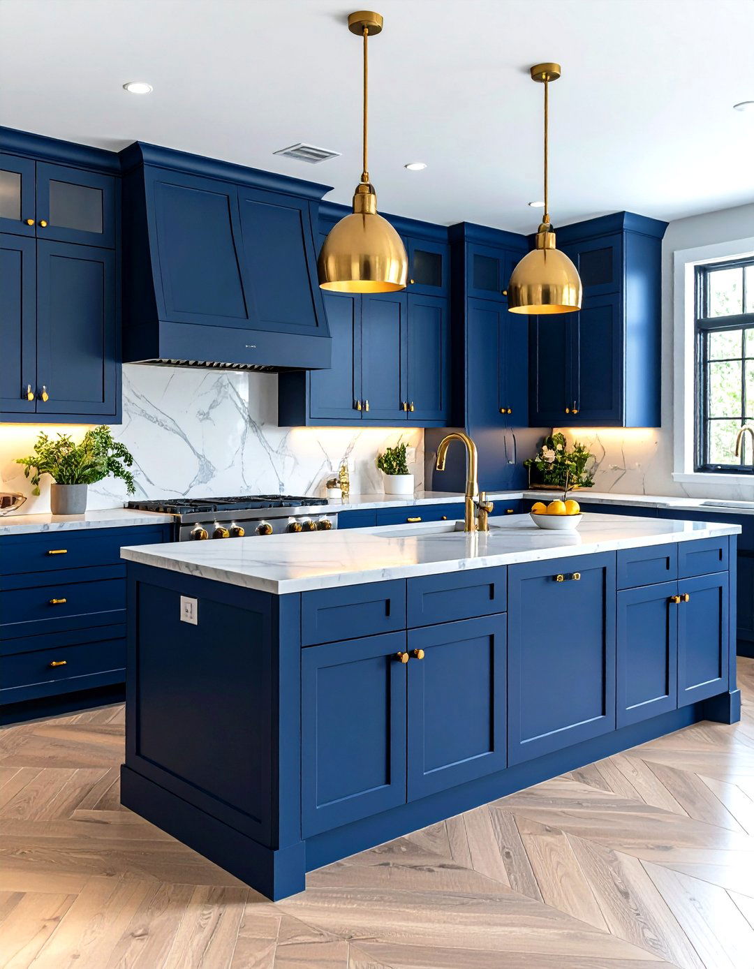 Blue Farmhouse Kitchen Cabinets with Brass Hardware - 20 blue farmhouse kitchen cabinets