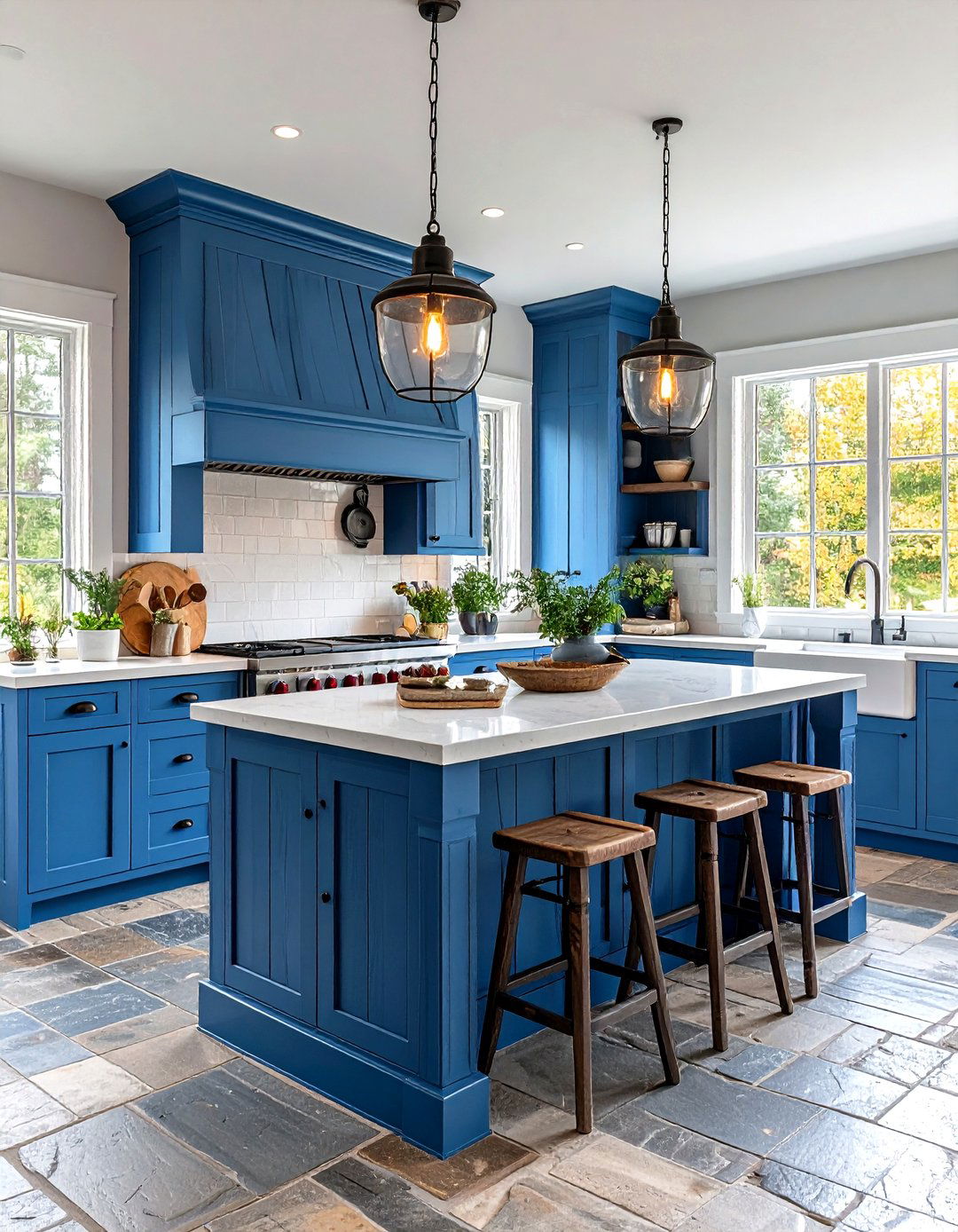 Blue Farmhouse Kitchen Ideas for Rustic Charm - 20 Blue Kitchen Ideas