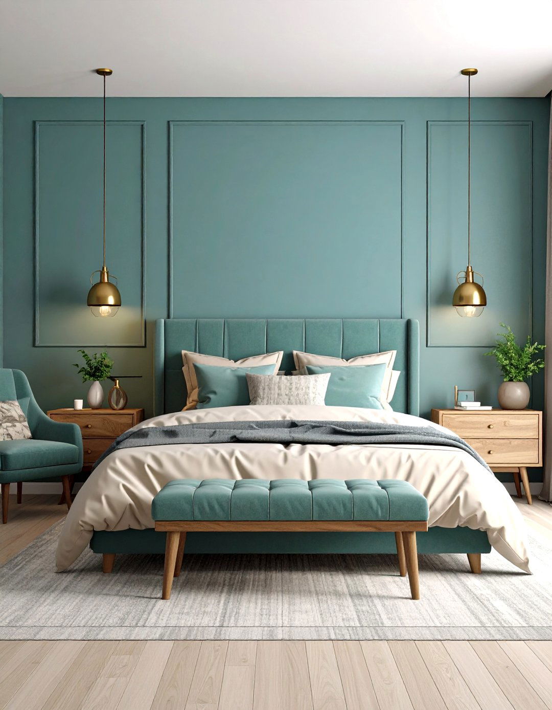 Blue Green Serenity Romantic Bedroom Idea - 20 romantic bedroom ideas