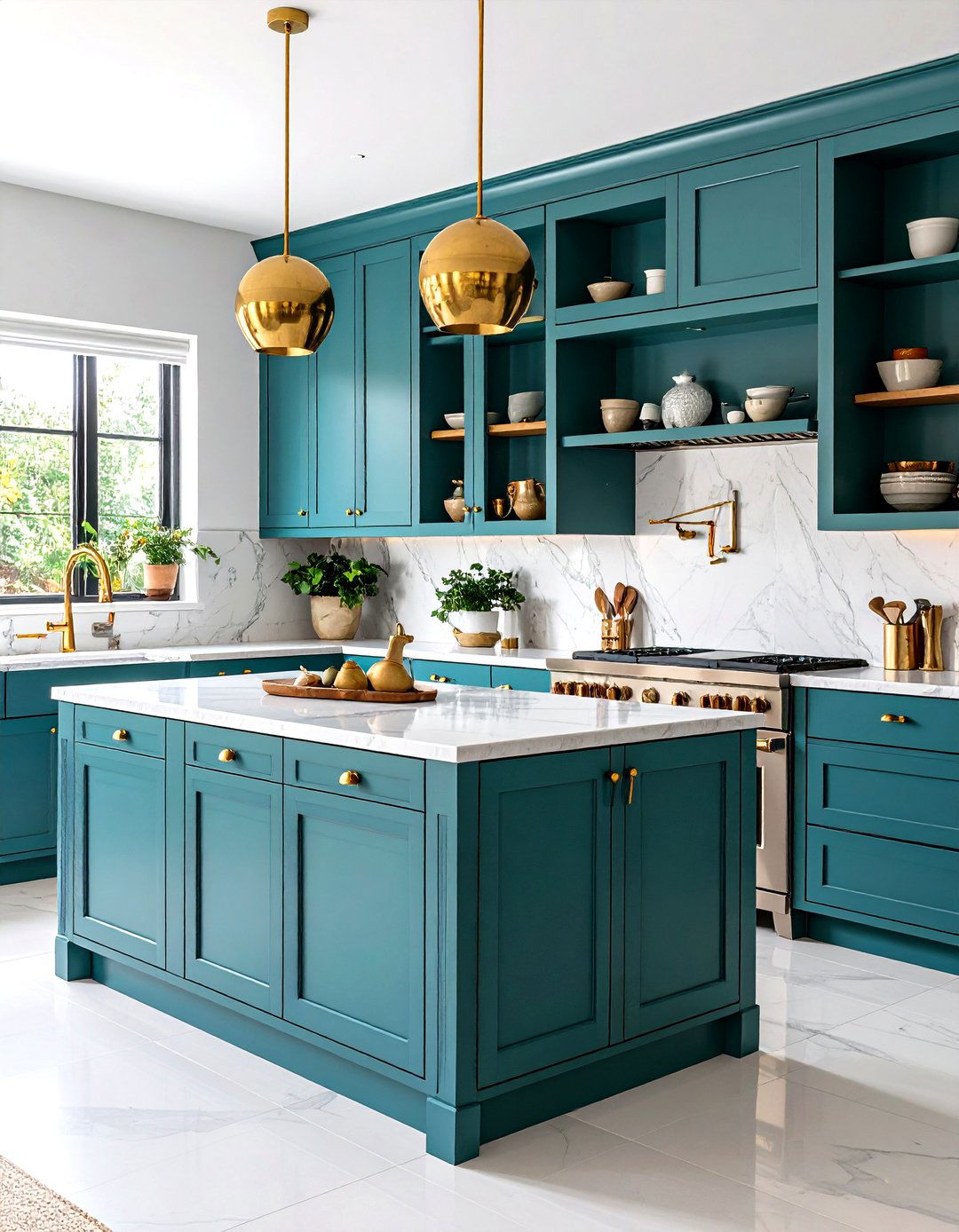 Blue Kitchen Cabinets with Gold Backplate Hardware - 20 blue kitchen cabinets with gold hardware