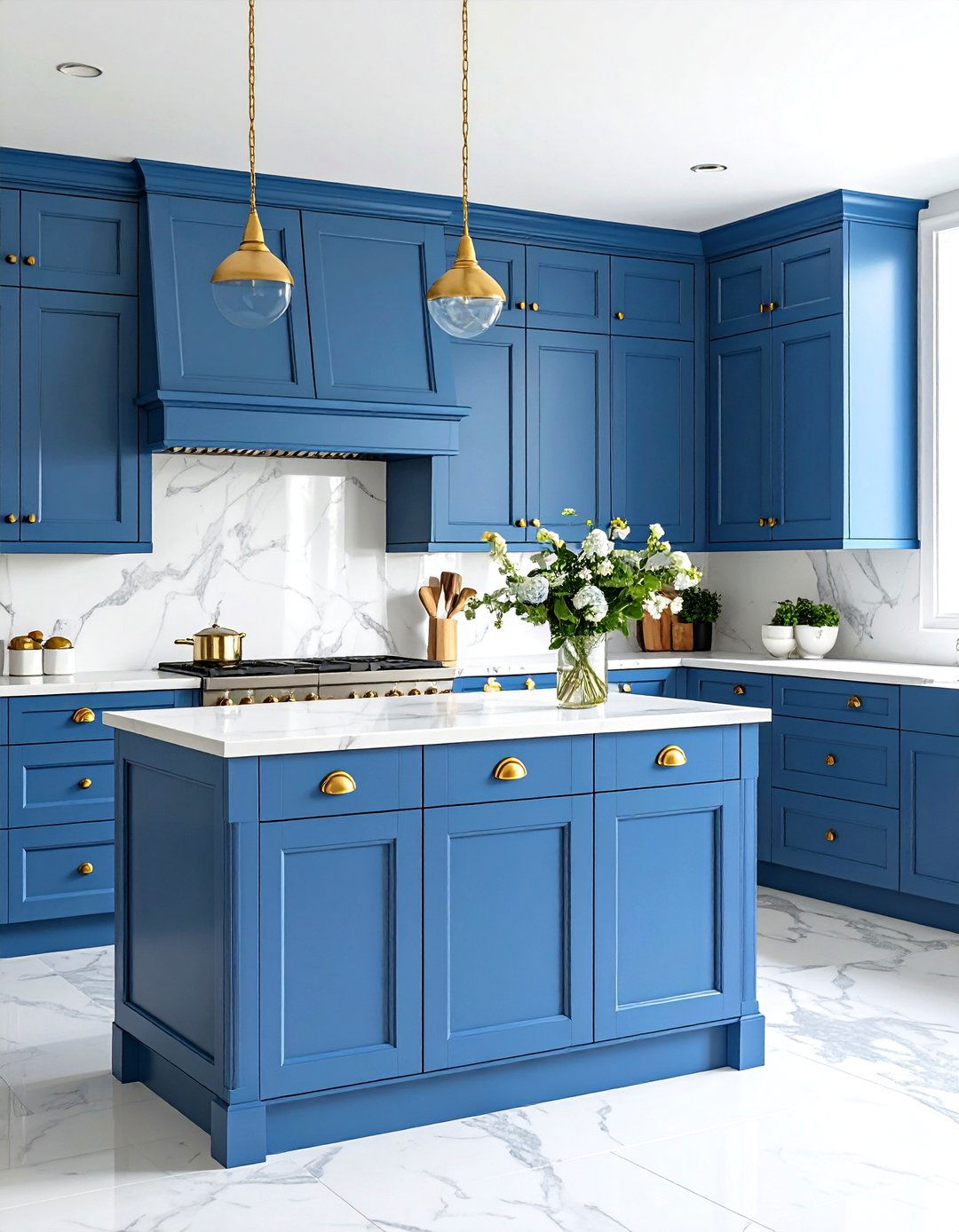 Blue Kitchen Cabinets with Gold Cabinet Latches - 20 blue kitchen cabinets with gold hardware