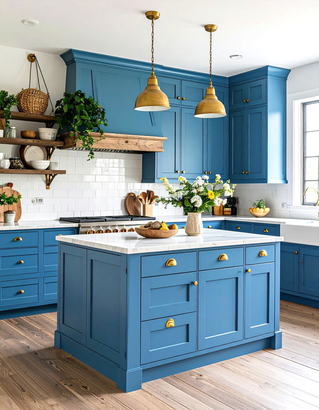 Blue Kitchen Cabinets with Gold Finger Pulls - 20 blue kitchen cabinets with gold hardware