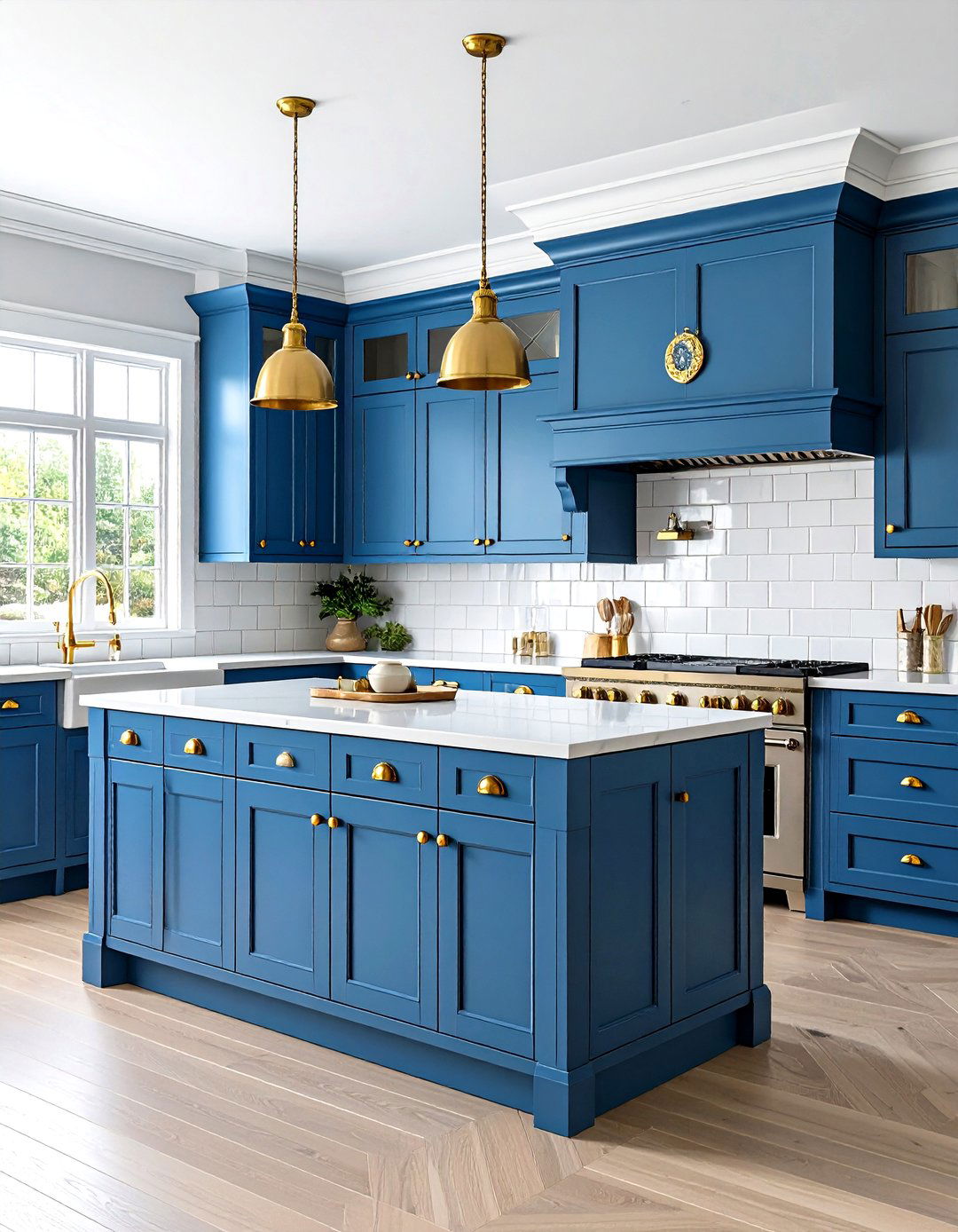 Blue Kitchen Cabinets with Gold Ring Pulls - 20 blue kitchen cabinets with gold hardware