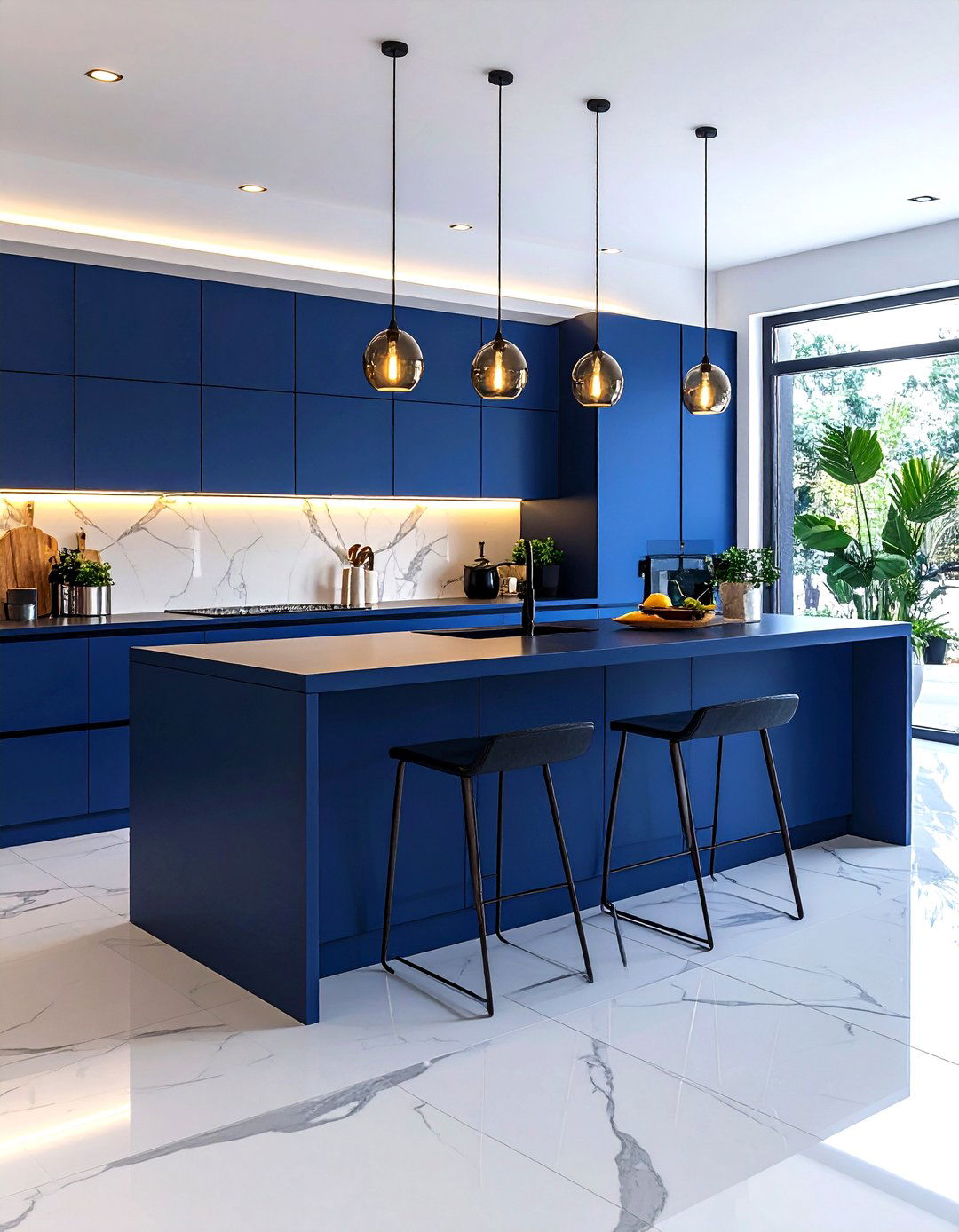 Blue Kitchen Island Design as a Statement Focal Point - 20 Blue Kitchen Ideas
