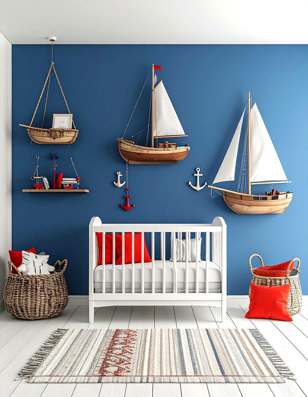 Blue Nursery with Nautical Adventure Sailing Theme - 20 Blue Nursery Ideas