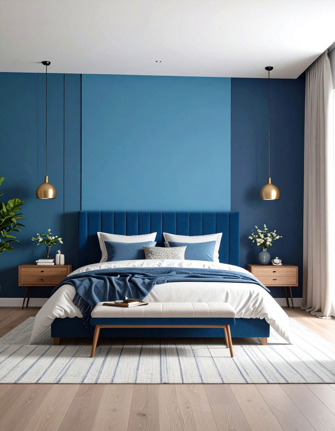 Blue Ombre Accent Wall Gradients - 20 Blue Accent Wall Ideas