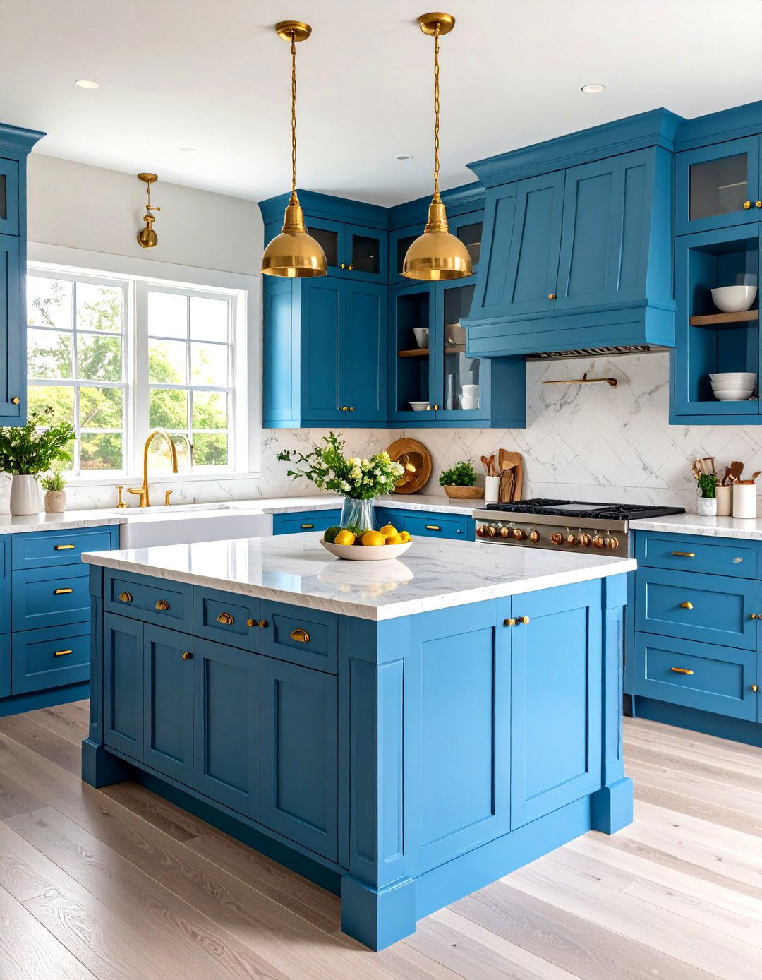 Blue Room Kitchen Two Tone Design - 20 Blue Room Ideas