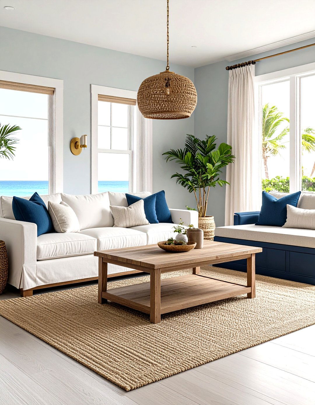 Blue and Gold Coastal Living Room Ideas - 20 Blue and Gold Living Room Ideas