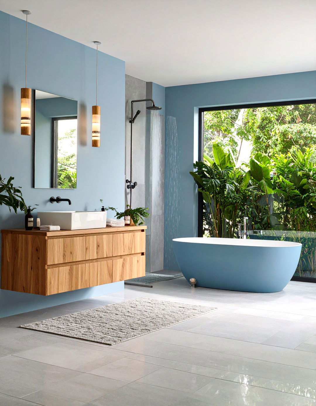 Blue and Gray Spa Inspired Retreat - 20 Blue and Gray Bathroom Ideas
