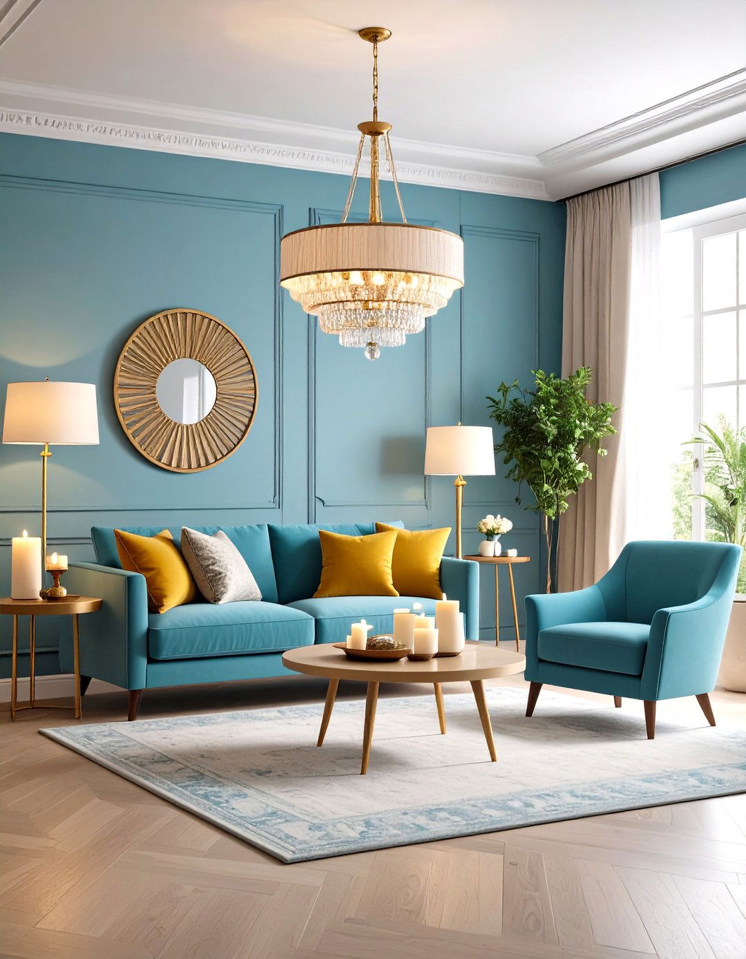 Blue and Grey Living Room Lighting Design Strategies - 20 Blue and Grey Living Room Ideas