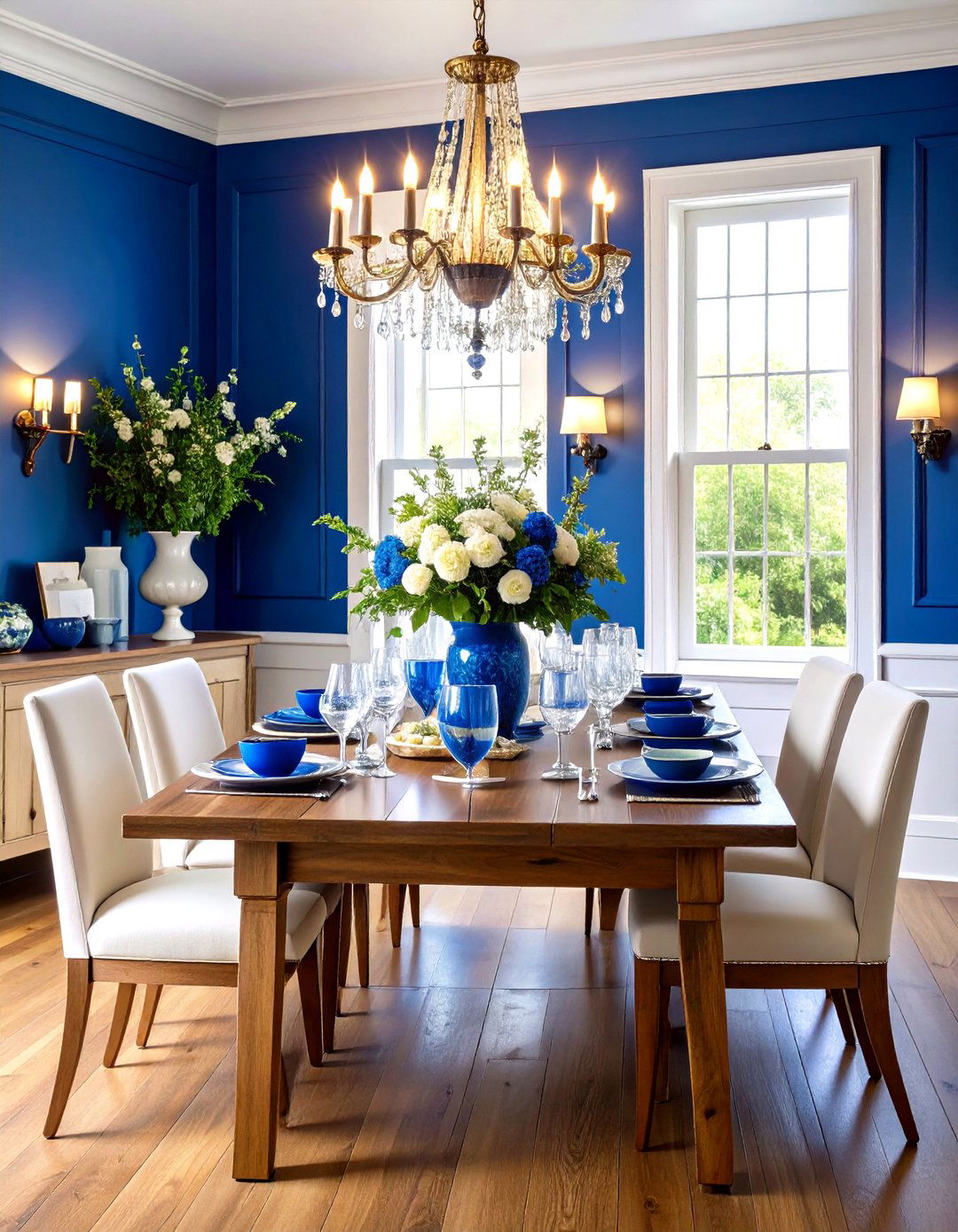 Blue and White Decor Dining Room Elegance Achievement - 20 Blue and White Decor Ideas