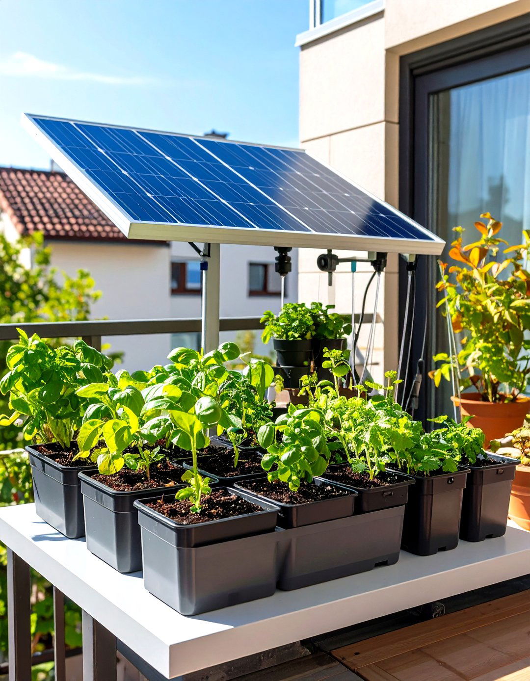 Bluetooth Smart Drip Irrigation Keeps Plants Alive While You Travel - 20 Green Balcony Ideas