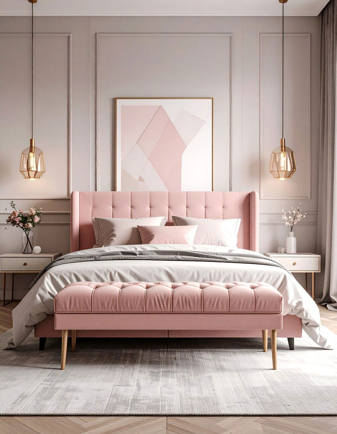 Blush Pink Bedroom Modern Contemporary Clean Lines - 20 Blush Pink Bedroom Ideas