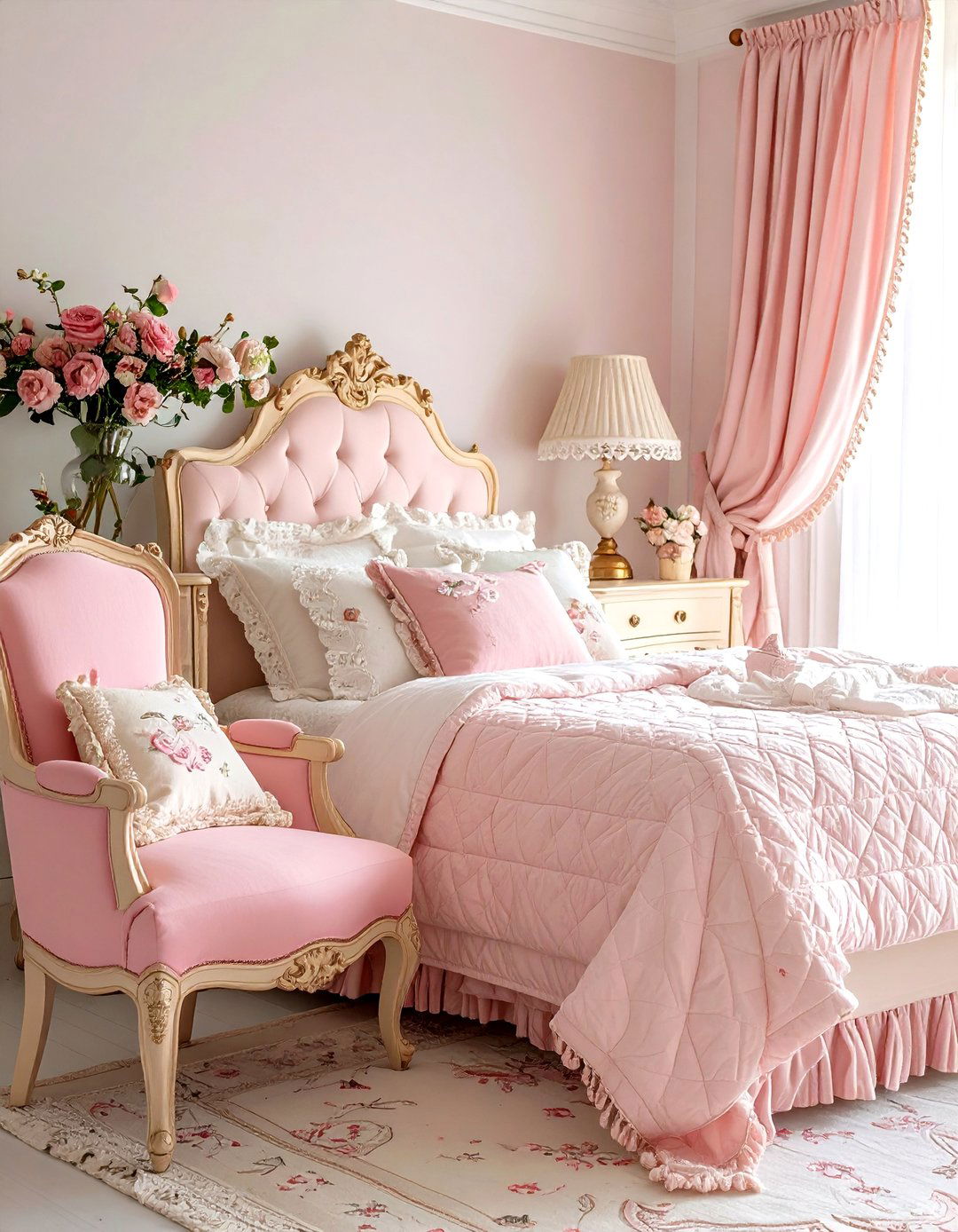 Blush Pink Bedroom Vintage Furniture Mix - 20 Blush Pink Bedroom Ideas